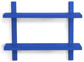 Mensola blu in metallo con ripiani multipli 60 cm Hola – Spinder Design