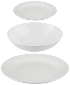 Servizio di Piatti Secret de Gourmet Ceramica Bianco (18 Pezzi)