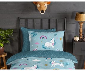 Set lenzuola letto per bambini una piazza e mezza in flanella 140x200 cm Snowycorn - Good Morning