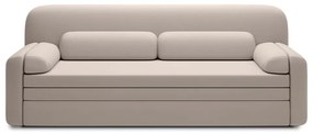 Divano beige allungabile/con contenitore e rivestimento in velluto 236 cm Elioss – ELTAP