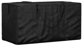 Borsa Porta Cuscini Da Giardino Nera 150x75x75 Cm Polietilene /