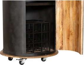 Scaffale per vino in metallo nero 9 bottiglie 60x155 cm Luni - Interia Home &amp; Living