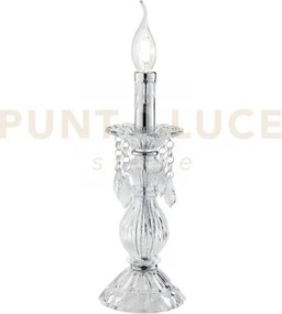 Lume cristallo trasparente 1 luce attacco e14 13x31cm