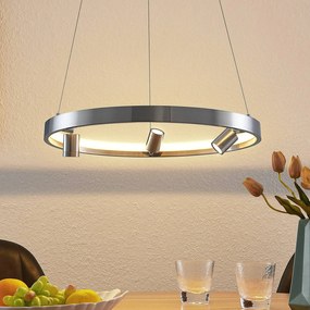 Lucande Paliva LED a sospensione, 48 cm, nichel