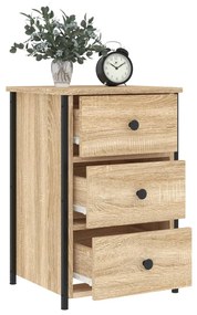 Comodino rovere sonoma 40x36x60 cm in legno multistrato