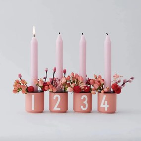 Candelieri in porcellana in set da 4 pezzi Mini - Design Letters