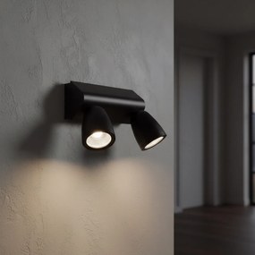Applique da Esterno IP65 con 2 basi GU10 Serie AXIS - Nera
