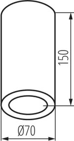 Kanlux 36642 - Luce Spot da bagno AQILO 1xE14/10W/230V IP65 nero