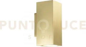 Applique a parete duduk quadrata oro 2 luci attacco gu10 10x8x18cm ...