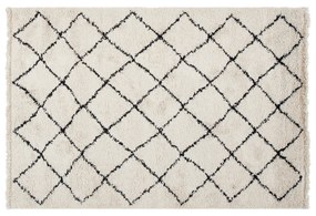 Tappeto bianco e nero stile barbero 190x133 cm Tribe