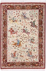 Ghom Tappeto 190 x 130 Rosa (Iran) Annodato A Mano