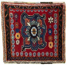 Shiraz Tappeto persiano 50x60 Rosso (Iran) Annodato A Mano