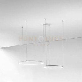 Erika s/2d lampadario sospeso a led bianco 3000k 3700lm 80w(35w+45w...