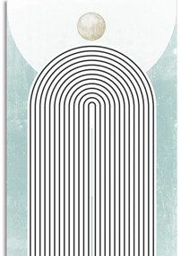 Quadro su tela – Arcobaleno blu moderno Mid-Century
