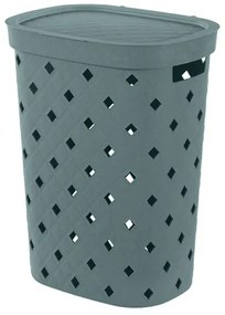 Portabiancheria azzurro polvere 55 litri in plastica resistente – Fiber