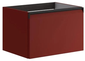 Mobile da bagno sotto lavabo Fusion rosso opaco L 59.5 x H 40 x P 45.5 cm 1 cassetto, lavabo non incluso