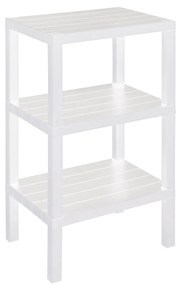 Scaffale Da Bagno Salvaspazio 75 Cm Tre Ripiani Feridras "Woody" Bianco