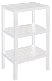 Scaffale Da Bagno Salvaspazio 75 Cm Tre Ripiani Feridras "Woody" Bianco