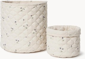 Set di 2 cestini portaoggetti in cotone Viola