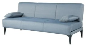 Divano Pronto Letto 3 Posti Senza Braccioli Con Piedini Capri Blue Chiaro