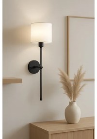 Lampada da parete MADELA 1xE14/40W/230V bianco/nero