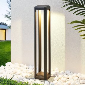 Lampioncino da giardino Fery Lucande, Alluminio / Grigio / Zincato, Alluminio, Moderno, Lampada LED da esterni