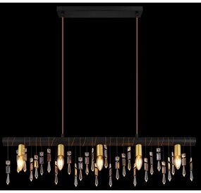 Globo 15532-5HB - Lampada a sospensione su cavo KIRA 5xE14/40W/230V nera