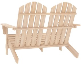 Sedia da Giardino Adirondack 2 Posti in Legno Massello di Abete