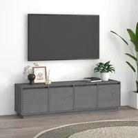 Mobile Porta TV Grigio 156x37x45 cm in Legno Massello di Pino cod mxl 15767