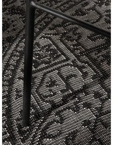 Tappeto da interno/esterno rotondo bianco e nero ø 160 cm Duet Kona – NORTHRUGS