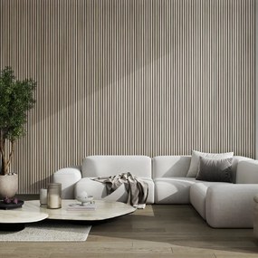 Pannello decorativo fonoassorbente idrofugo Cover Rovere sbiancato L 270 x L 40 cm, Sp 9 mm