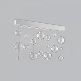 Plafoniera 6  luci base verniciata bianca  - 254.506 - Bolero - Metal Lux Trasparente