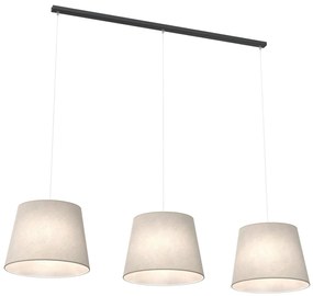 Lampadario A 4 Luci Osiride Con Paralumi In Tessuto Beige