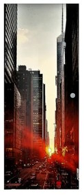 Anta per porta scorrevole esterno muro Urban in vetro multicolore, L 88 x H 215 cm spessore 8 mm, apertura a sinistra