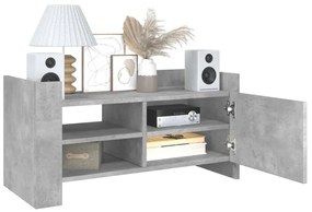 Mobile per tv grigio cemento 80x35x40 cm legno multistrato