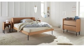 Letto matrimoniale colore naturale in rovere 180x200 cm Wrap - Bonami Selection