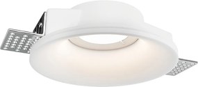 Portafaretto Rotondo Ø130x50mm GU10 in Gesso Pitturabile