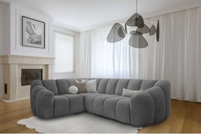 Divano angolare grigio (con penisola a sinistra/a L) Shell – Miuform