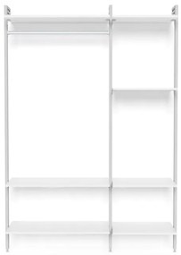 Kit cabina armadio PROJECT KIT GUARDAROBA 152X50CM CLASSIC in alluminio 152.5 x 220 x 50 cm bianco/anodizzato