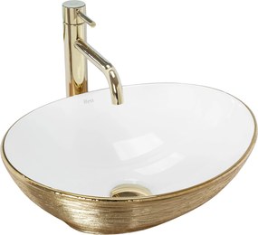 Lavabo da appoggio Rea Sofia Brush Gold