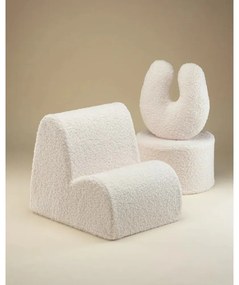 Cuscino per divano da bambini color crema con rivestimento in bouclé U – Wigiwama