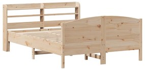 Letto senza materasso 140x190 cm in legno massello di pino