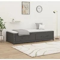 Dormeuse Grigia 90x200 cm in Legno Massello di Pino cod mxl 55642