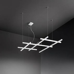 NET sospensione moderna LED dimmerabile 3000K-6000K, design minimal in metallo e alluminio