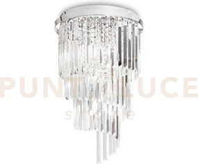 Carlton lampadario a soffitto in cristallo molato e metallo finitur...
