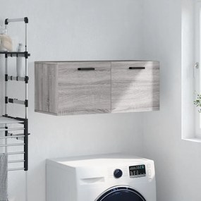 Mobile A Parete Grigio Sonoma 80x36,5x35cm İn Legno Multistrato /