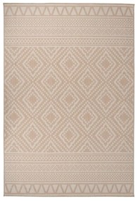 Tappeto Da Esterni A Tessitura Piatta 160x230cm Strisce Marroni /