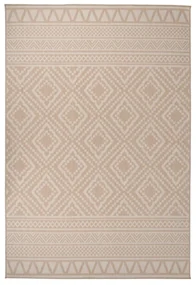 Tappeto Da Esterni A Tessitura Piatta 160x230cm Strisce Marroni /