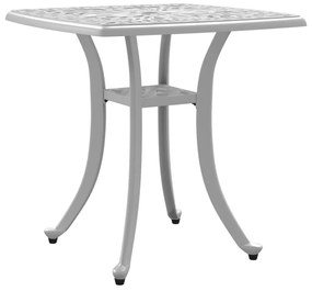 Tavolo da giardino bianco 53x53x53 cm in alluminio pressofuso