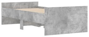 Giroletto con Cassetti Grigio Cemento 75x190 cm Small Single